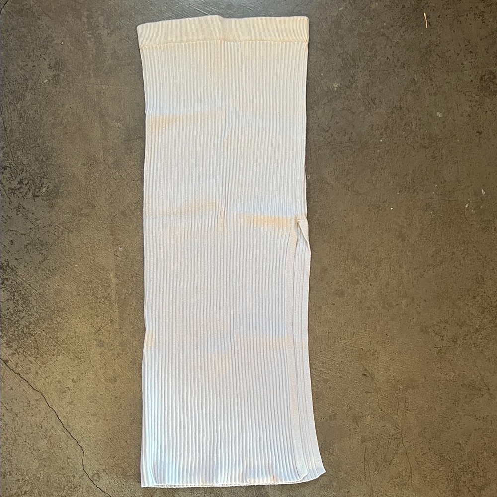 Princess Polly White Ribbed Pencil Skirt